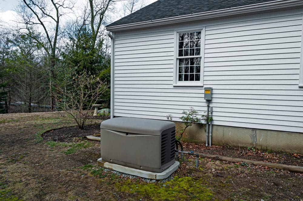 home generator installed outside a residential home